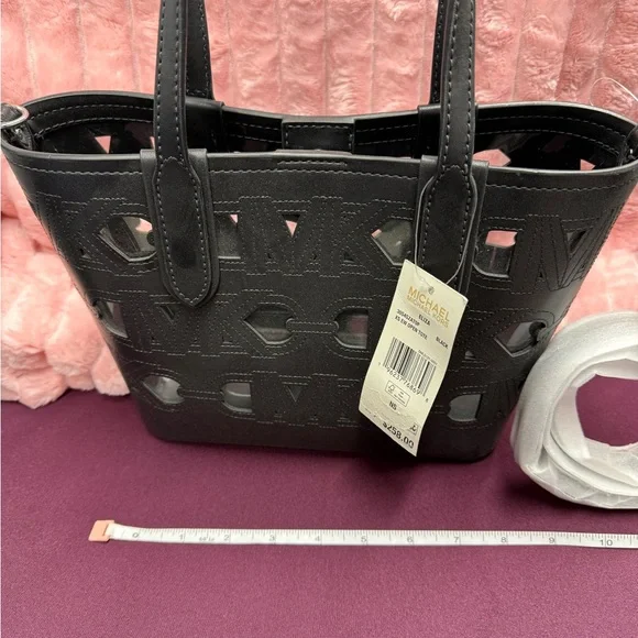 Michael Kors Black Cutout Tote - Picture 6 of 7